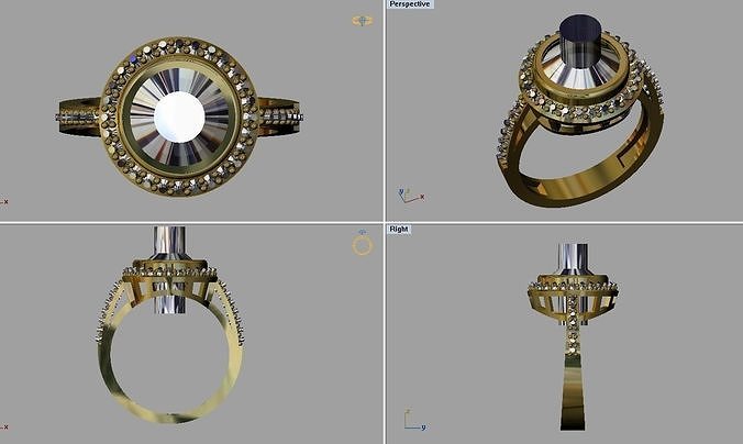 Gold Ring 3D print model