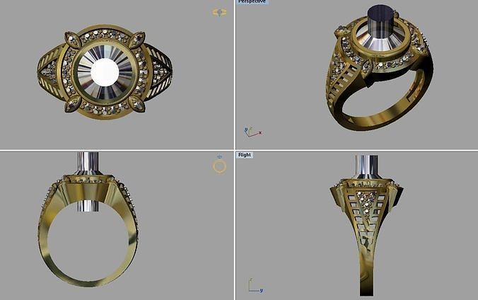Gold Ring 3D print model