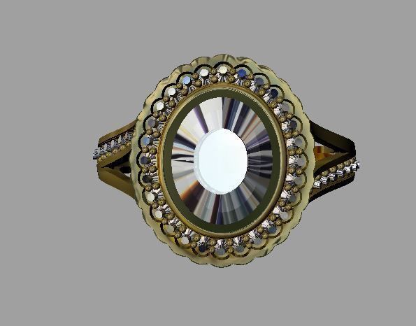 Gold Ring 3D print model_4