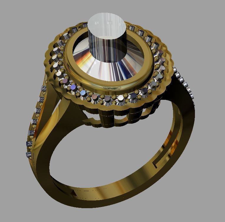 Gold Ring 3D print model_1