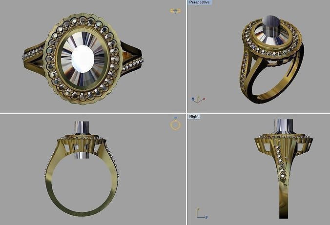 Gold Ring 3D print model