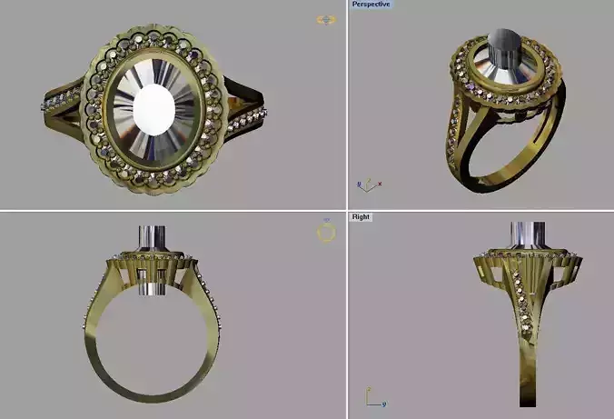 Gold Ring 3D print model