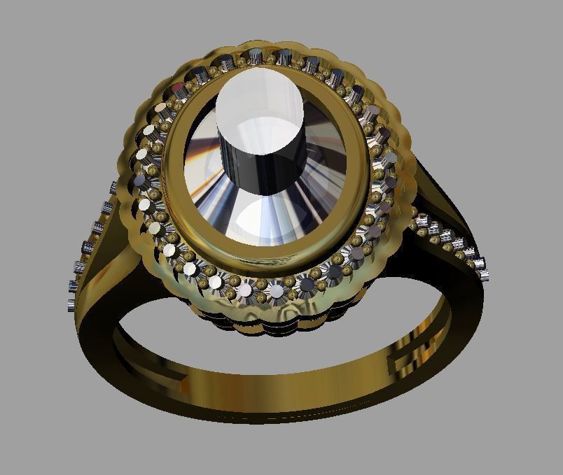 Gold Ring 3D print model_2