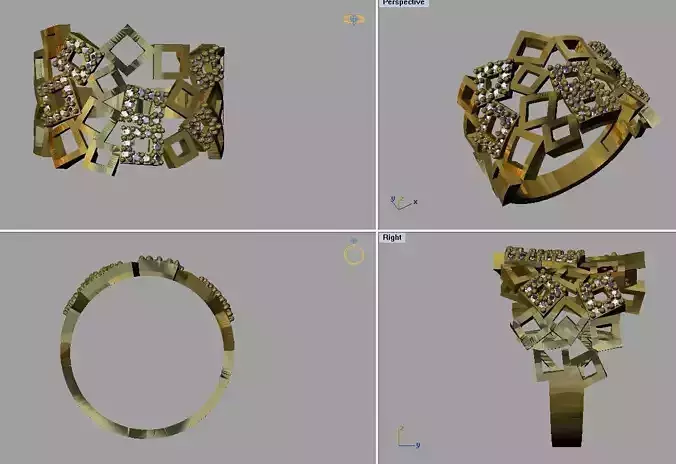Gold Ring 3D print model