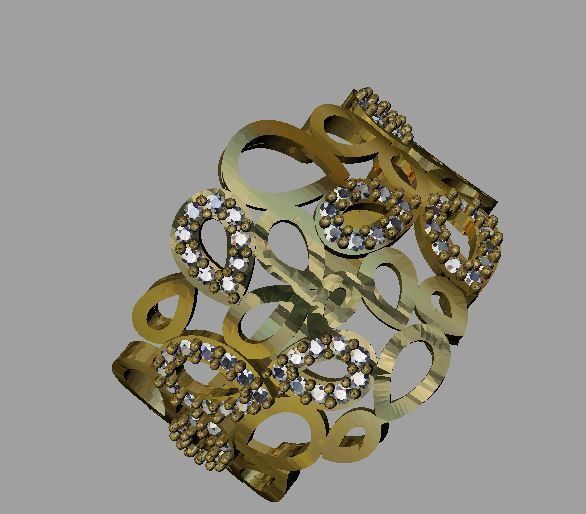 Gold Ring 3D print model_4