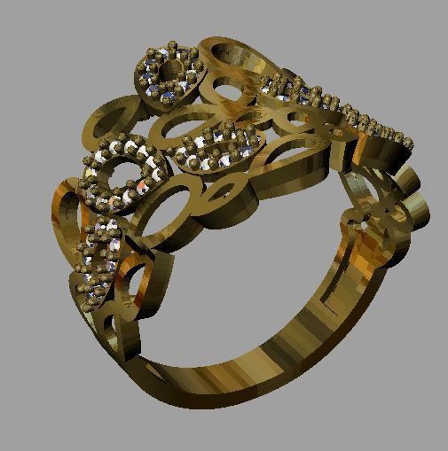 Gold Ring 3D print model_2
