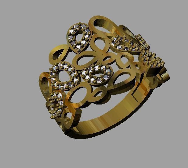 Gold Ring 3D print model_1