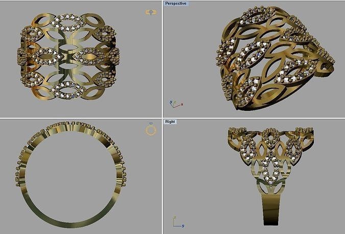 Gold Ring 3D print model