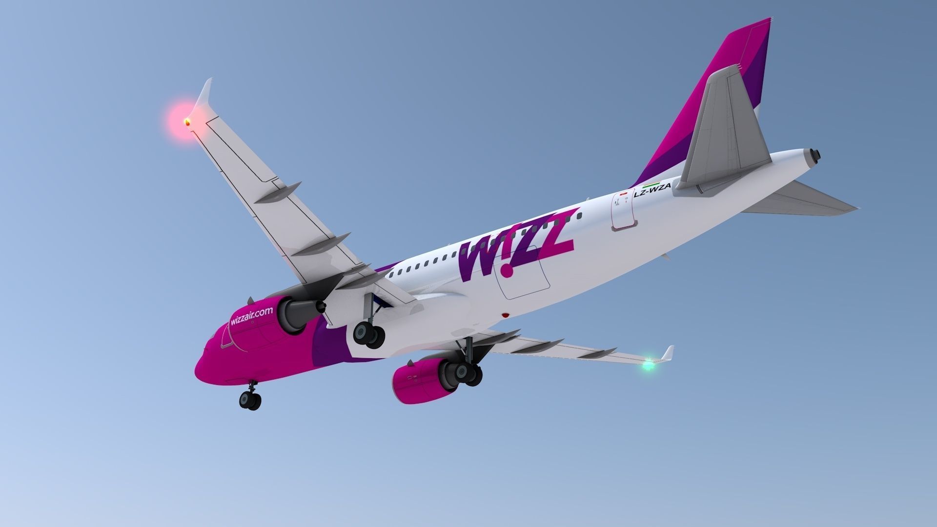 Airbus A320 livery  Wizz Air  3D model_6