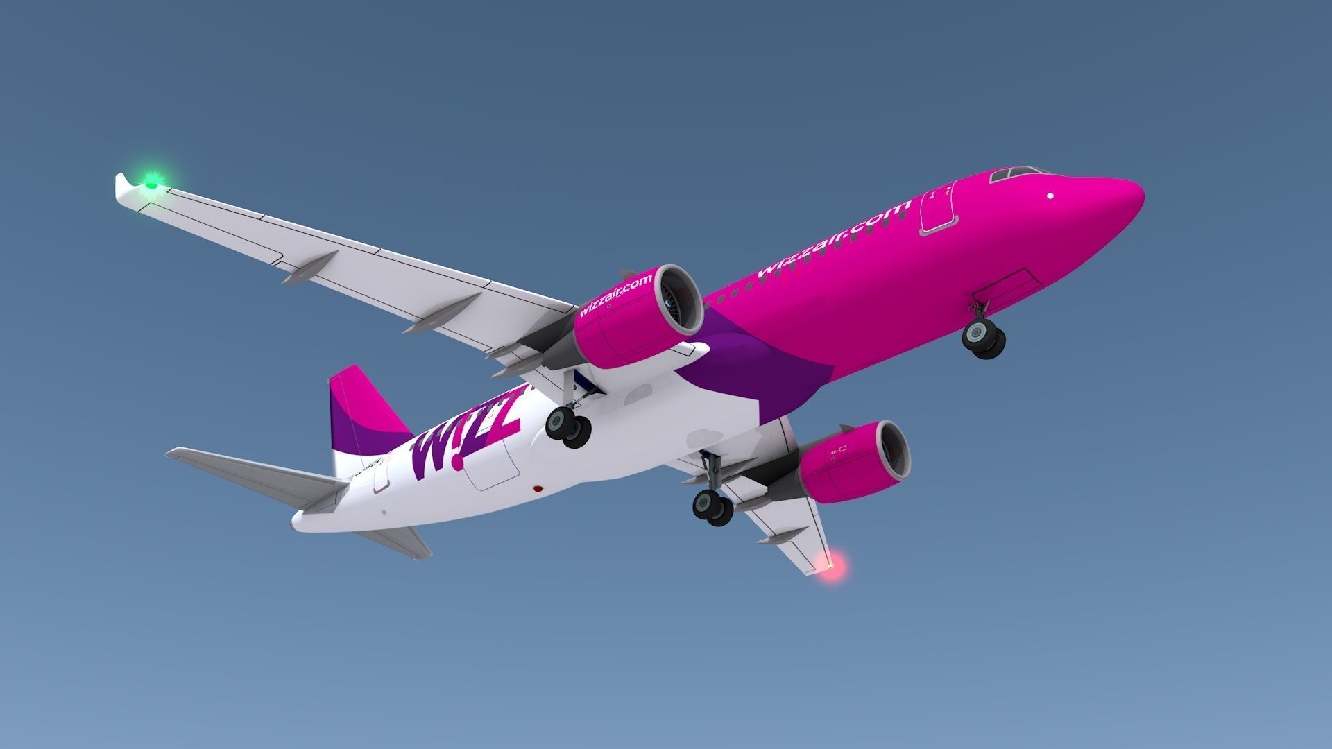 Airbus A320 livery  Wizz Air  3D model_3