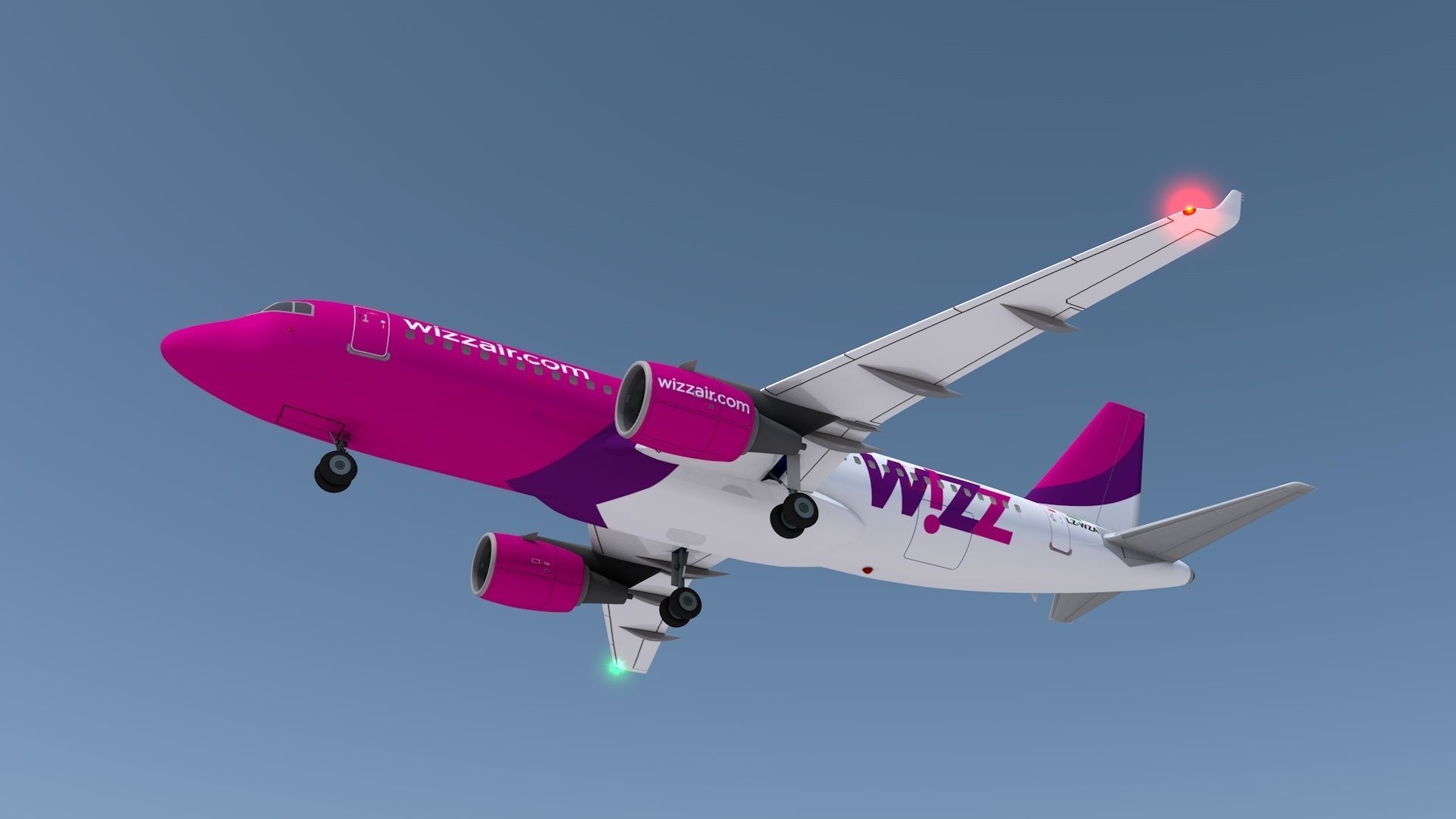 Airbus A320 livery  Wizz Air  3D model_4