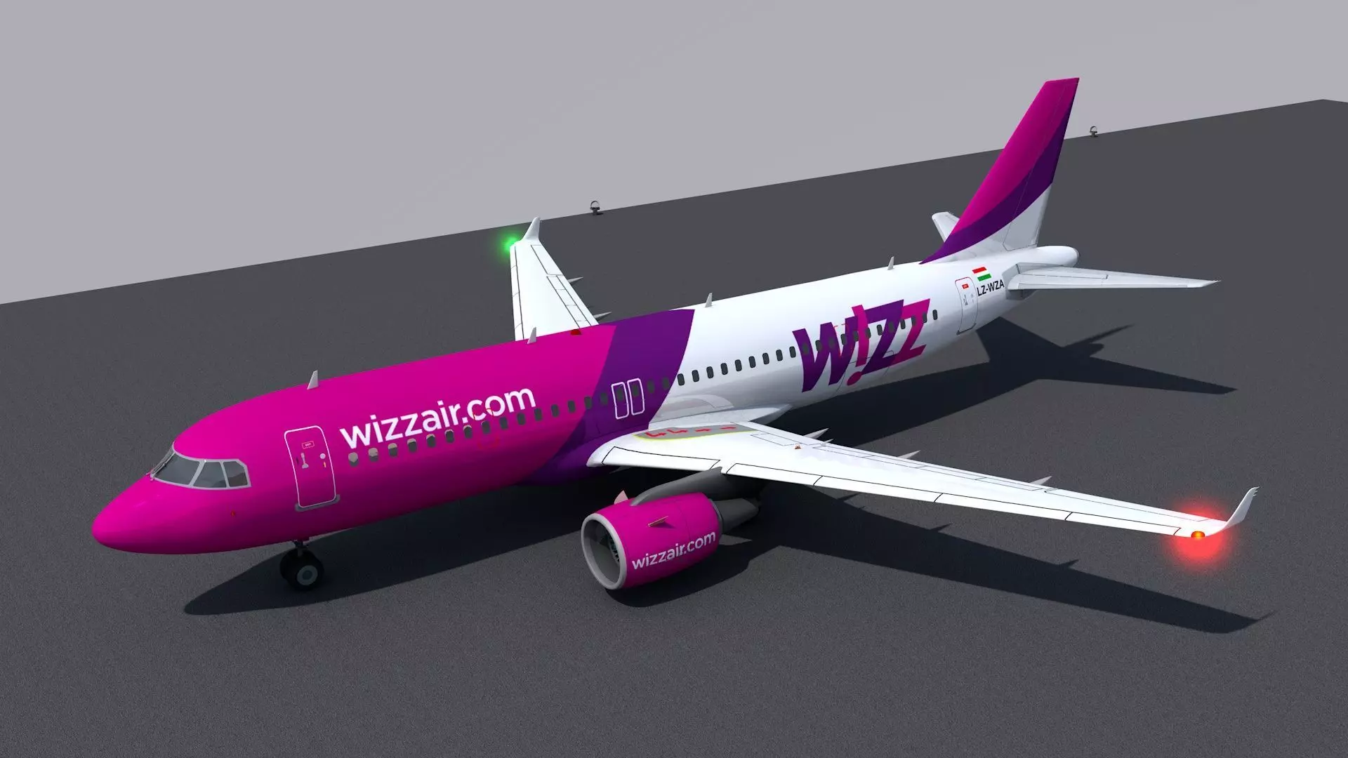 Airbus A320 livery  Wizz Air  3D model_0