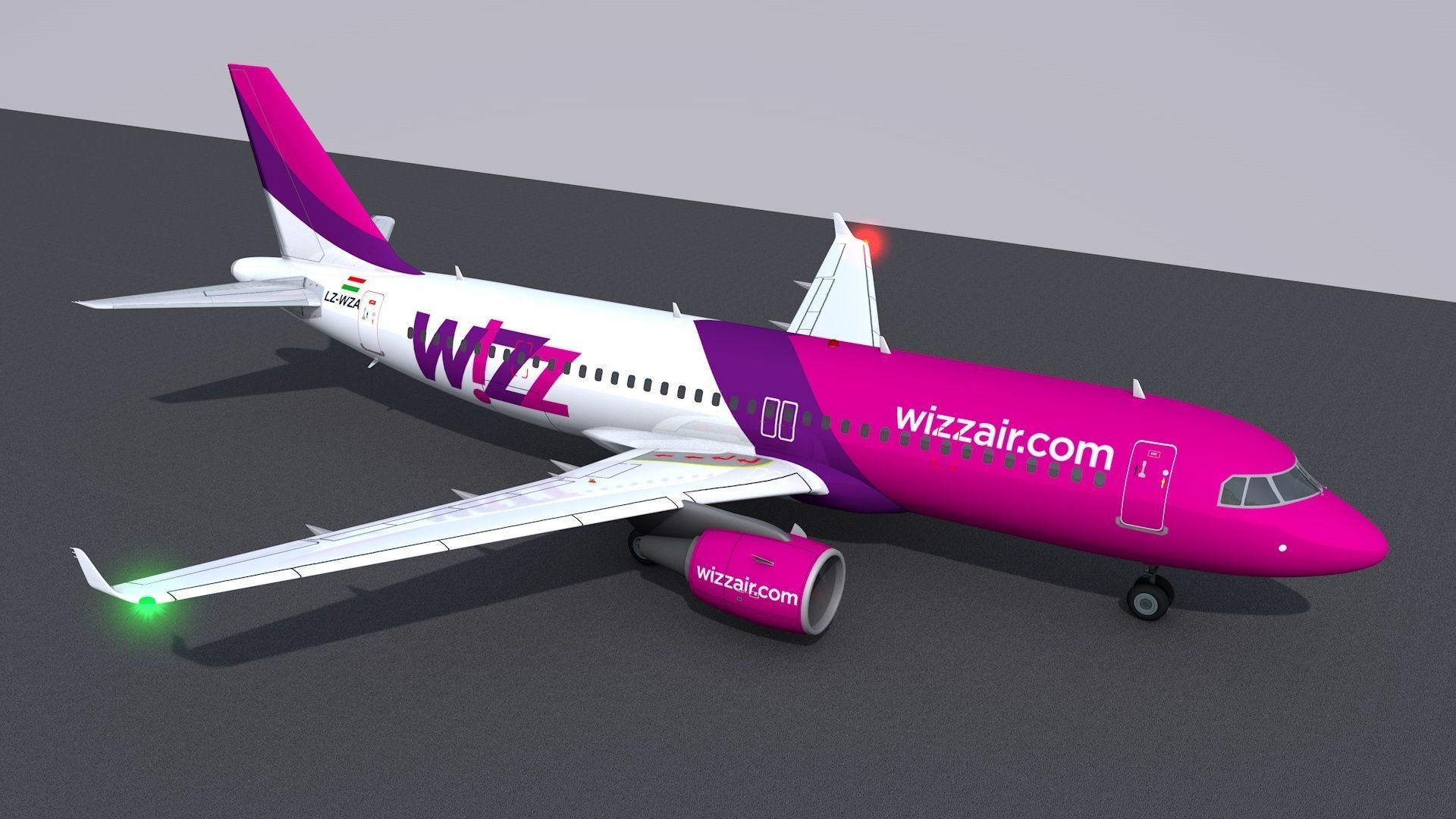 Airbus A320 livery  Wizz Air  3D model_2