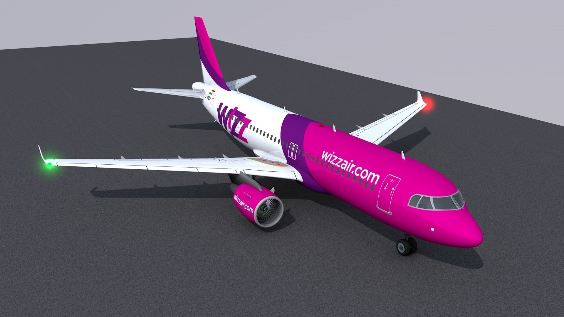 Airbus A320 livery  Wizz Air  3D model_7