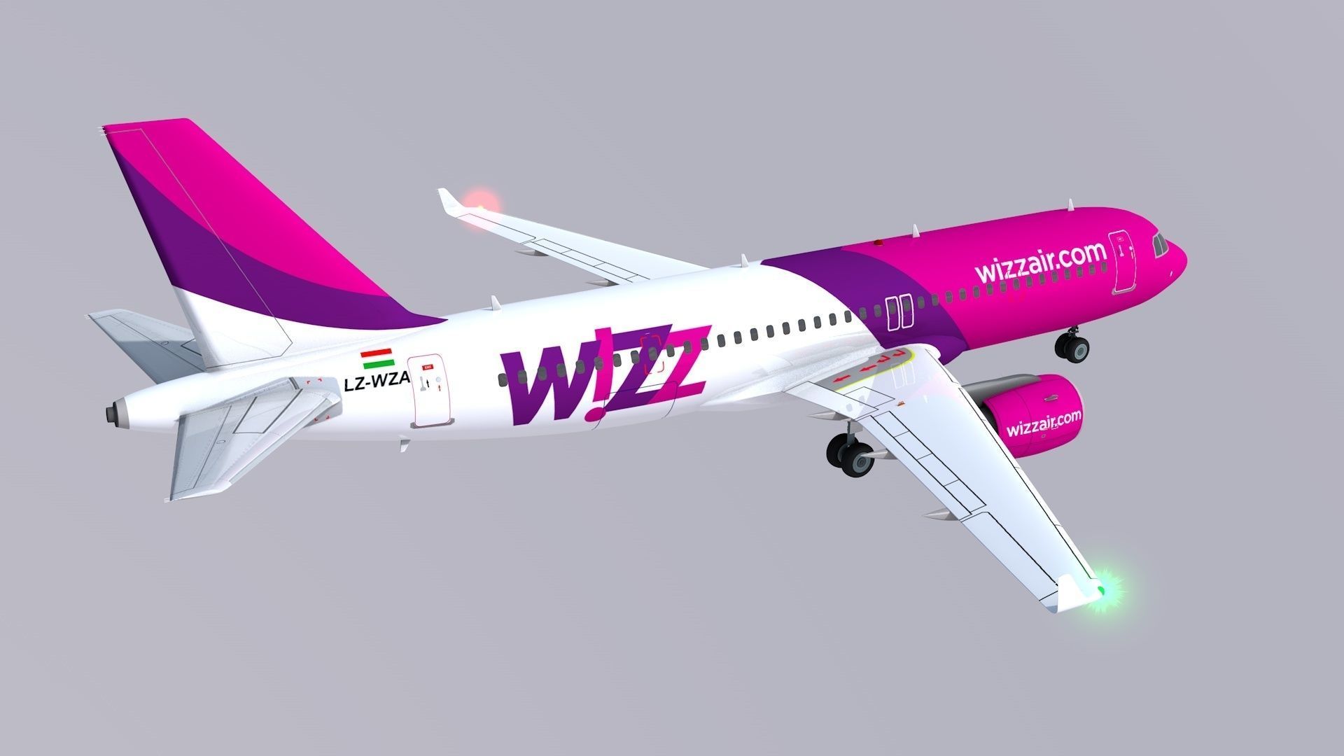 Airbus A320 livery  Wizz Air  3D model_5