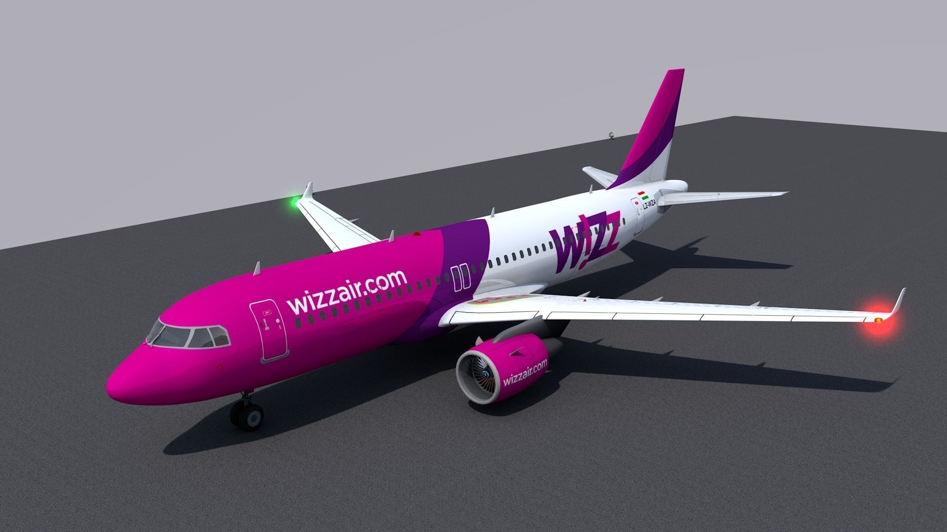 Airbus A320 livery  Wizz Air  3D model_1