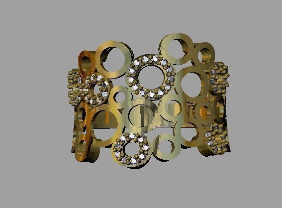 Gold Ring 3D print model_3