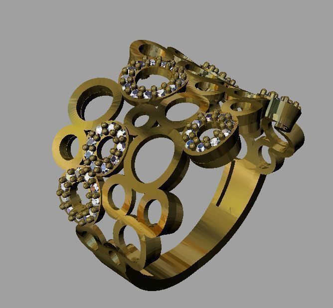Gold Ring 3D print model_2