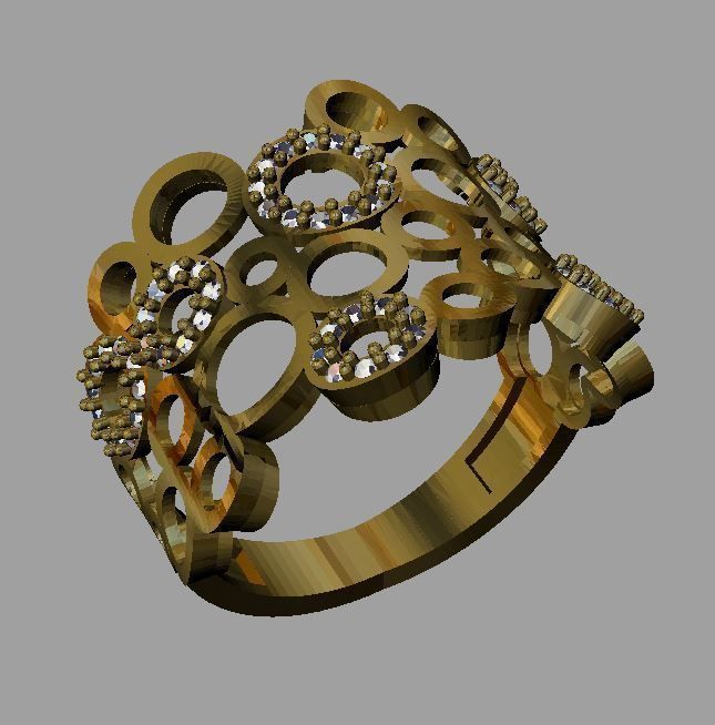 Gold Ring 3D print model_1