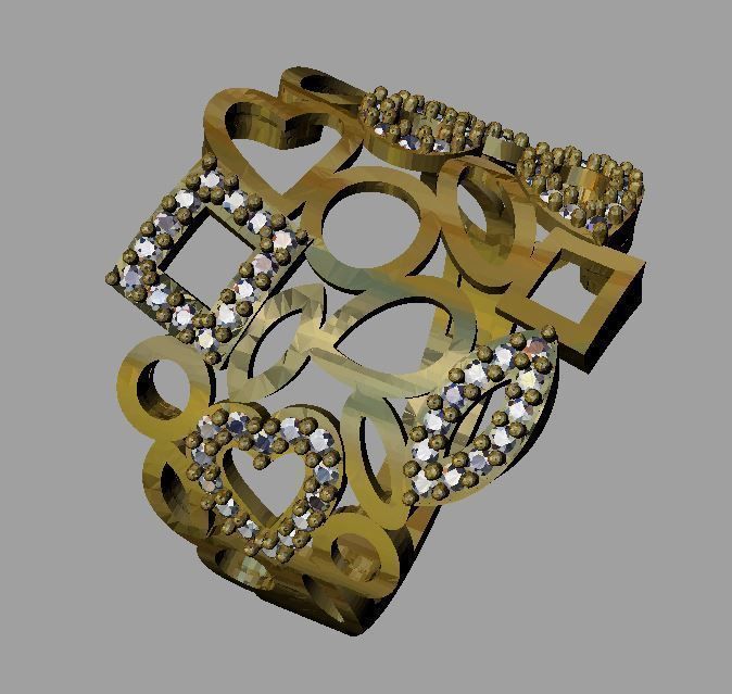 Gold Ring 3D print model_4
