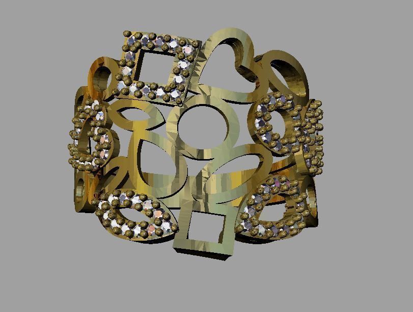 Gold Ring 3D print model_2