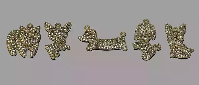 Animal Gold Pendant 3D print model