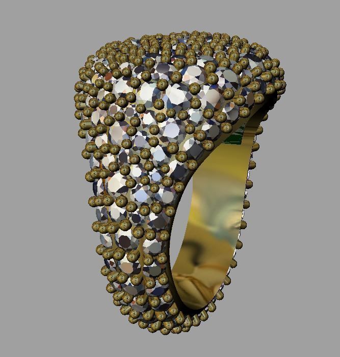 Diamond Ring 3D print model_4