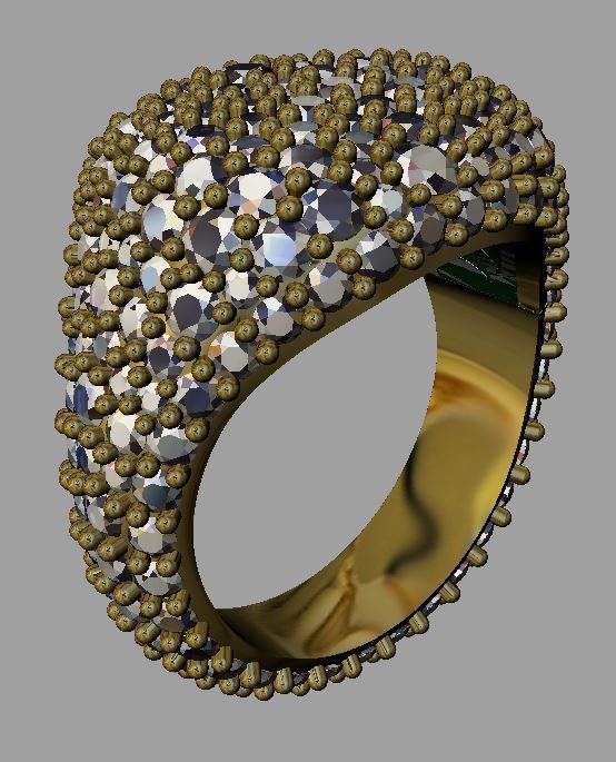 Diamond Ring 3D print model_3