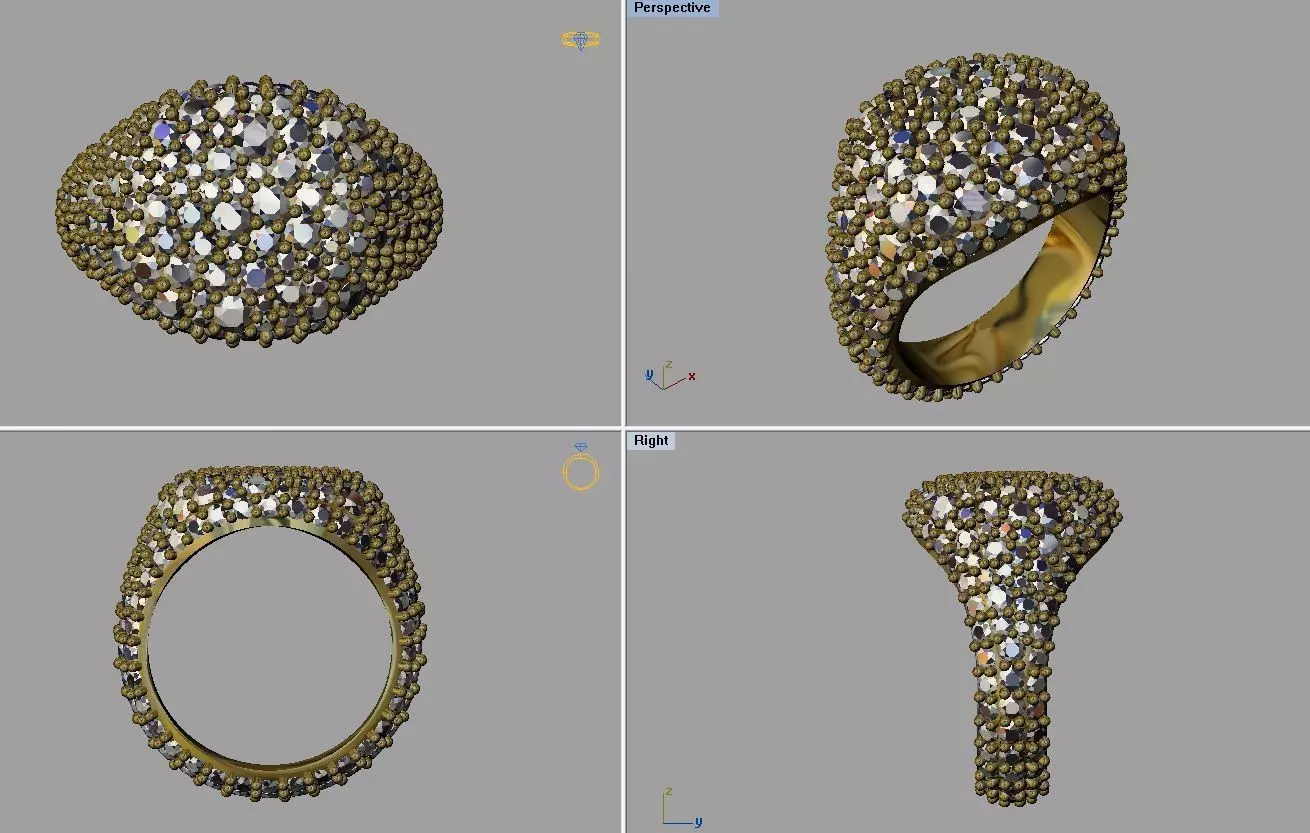 Diamond Ring 3D print model_0