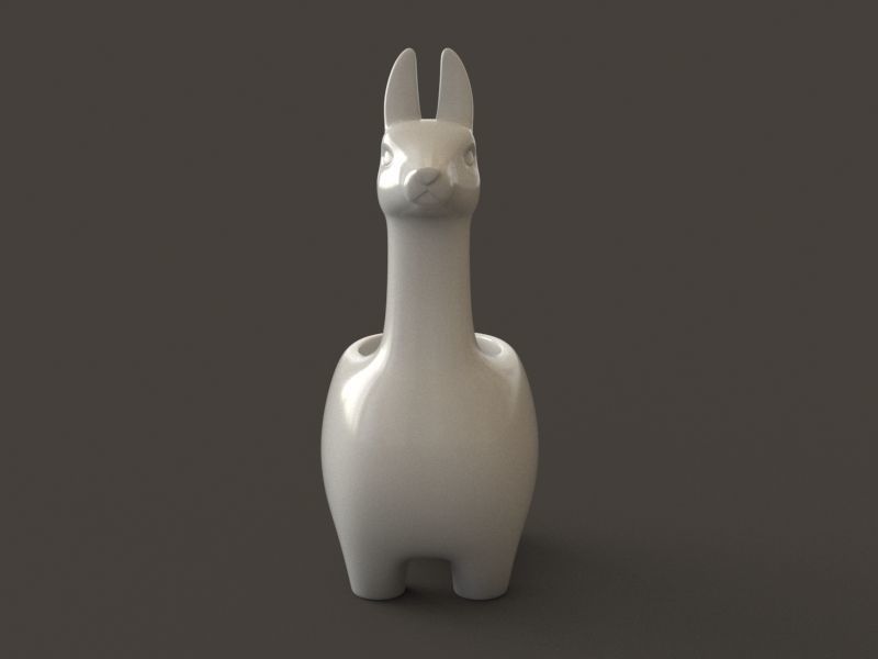alpaca llama 3D print model_4