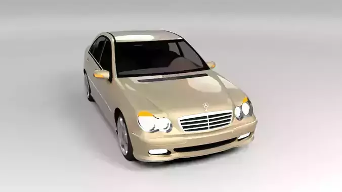 MERCEDES C CLASS LOWPOLY Low-poly 3D model