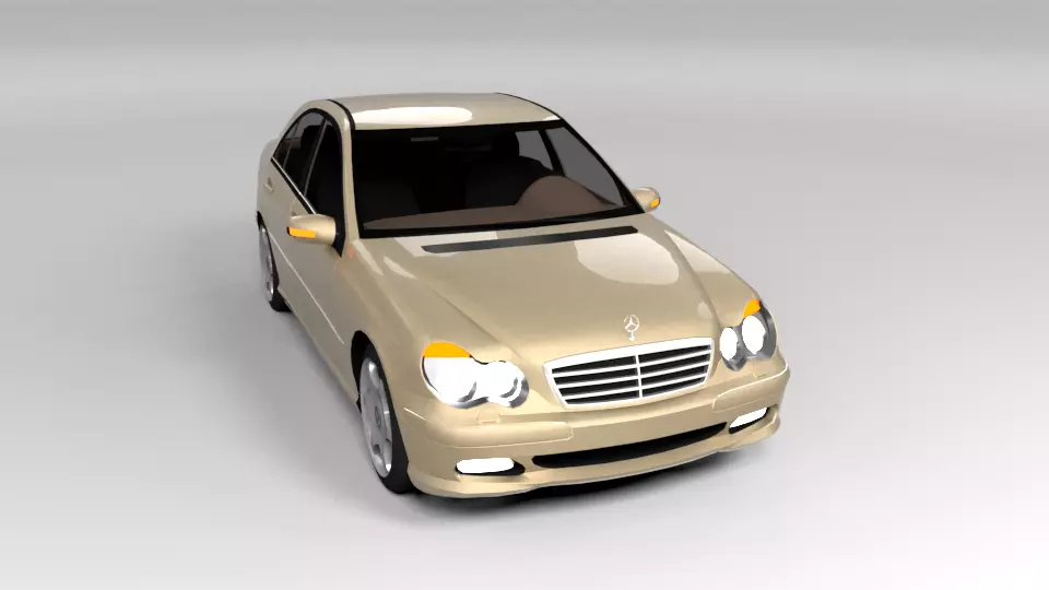 MERCEDES C CLASS LOWPOLY Low-poly 3D model_0