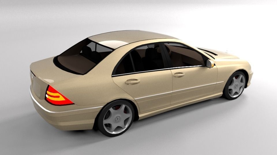 MERCEDES C CLASS LOWPOLY Low-poly 3D model_6