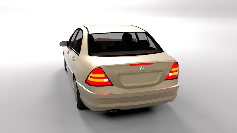 MERCEDES C CLASS LOWPOLY Low-poly 3D model_2