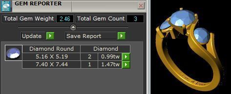 Three Stone Ring Hug 3D print model_3