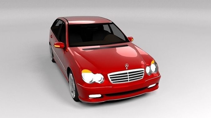 MERCEDES C CLASS ESTATE LOWPOLY Low-poly 3D model