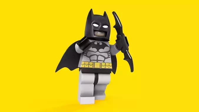 Lego Batman Low-poly 3D model