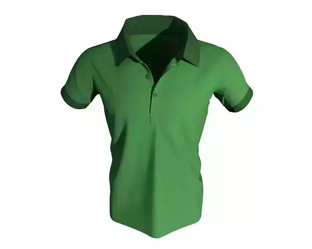 3 D Male Polo T-Shirt 3D model