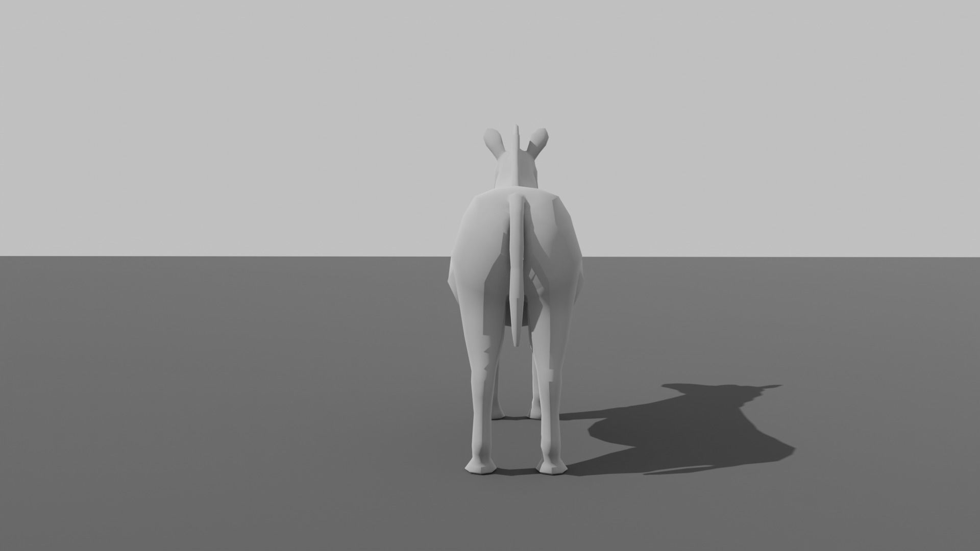 Zebra donkey Low-poly 3D model_9