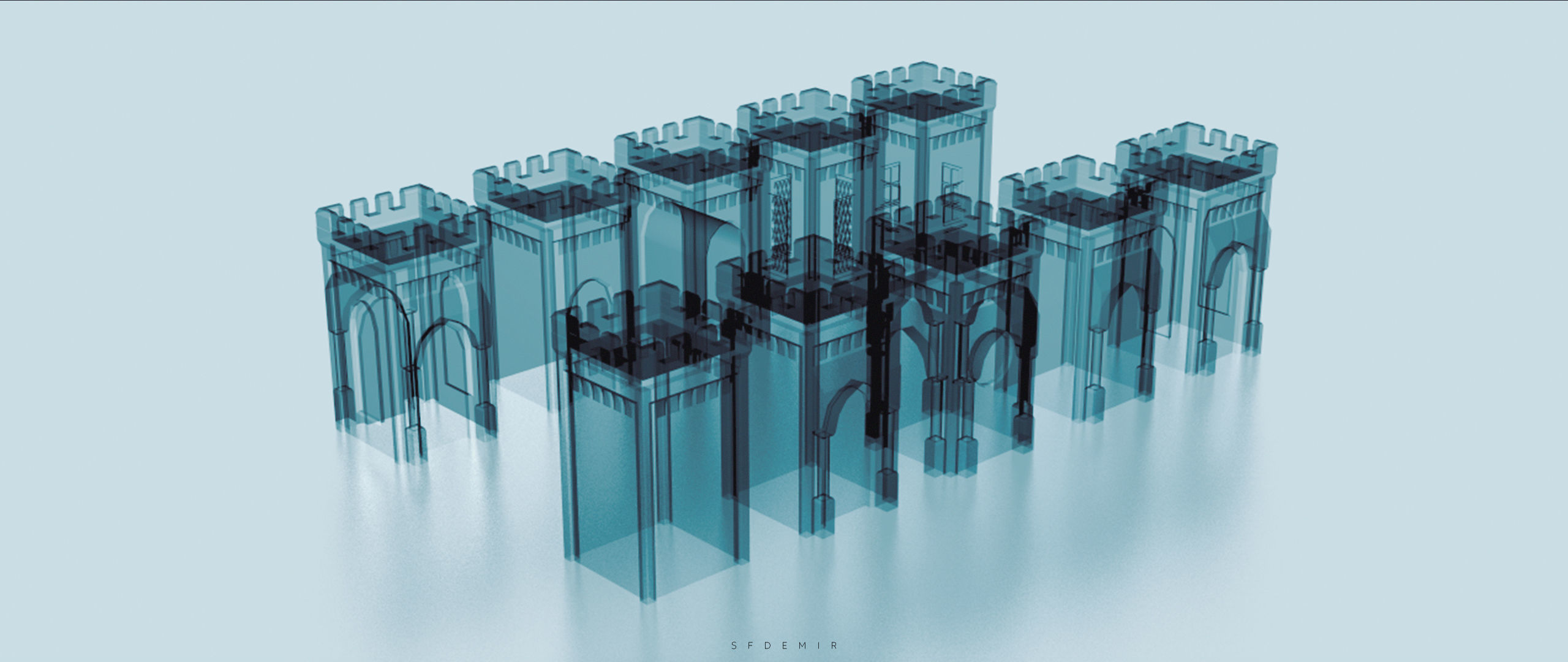 Medieval Small Tower Pack Low-poly 3D model_9