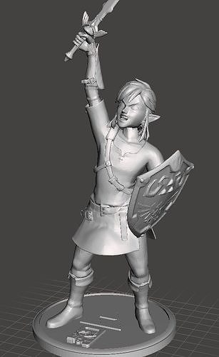 Link from Zelda 3D print model
