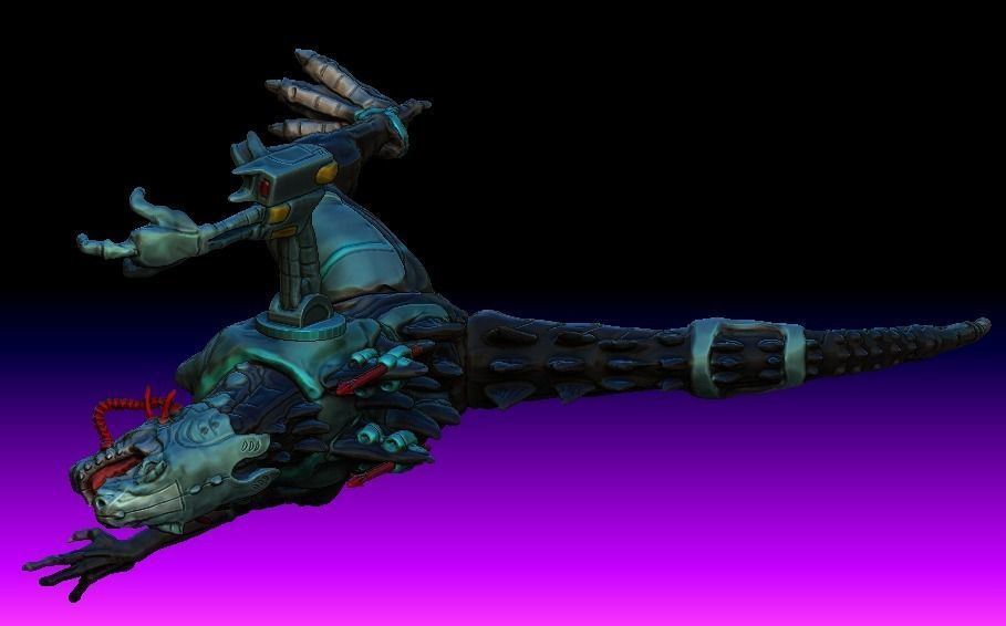 Cyber Godzilla prototype toy  3D model_8