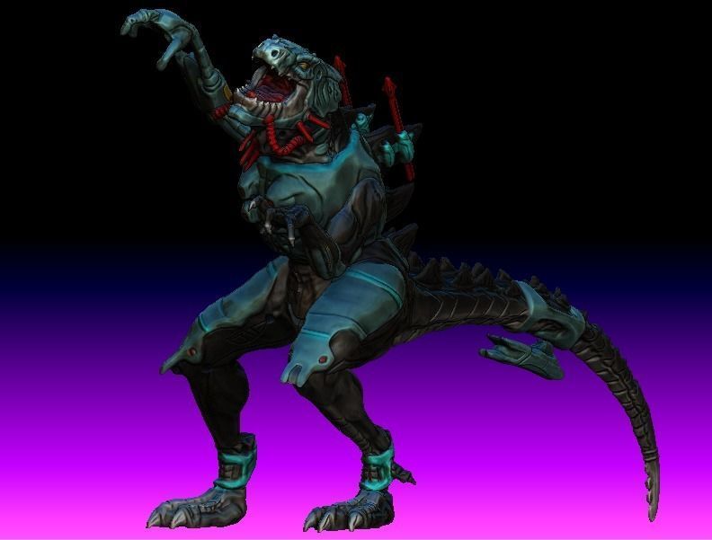 Cyber Godzilla prototype toy  3D model_7