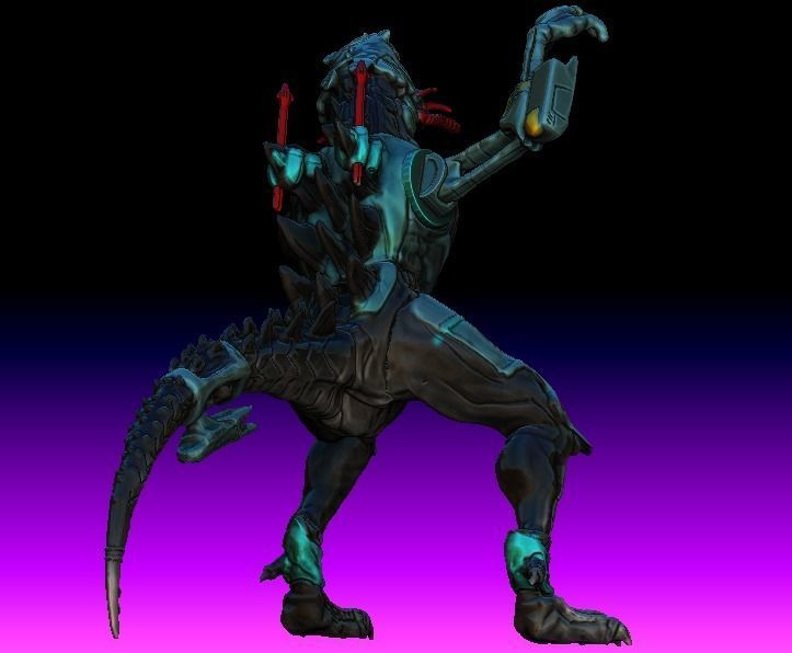 Cyber Godzilla prototype toy  3D model_3