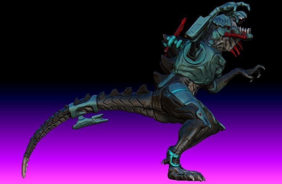 Cyber Godzilla prototype toy  3D model_2