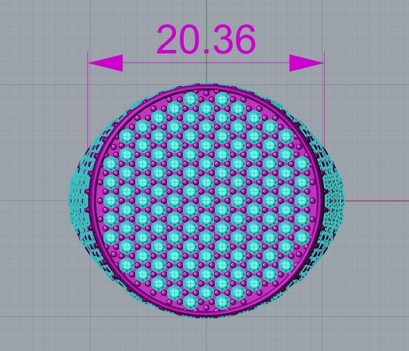 Ring Men Round Diamond Ice Ring 3D print model 3D print model_5