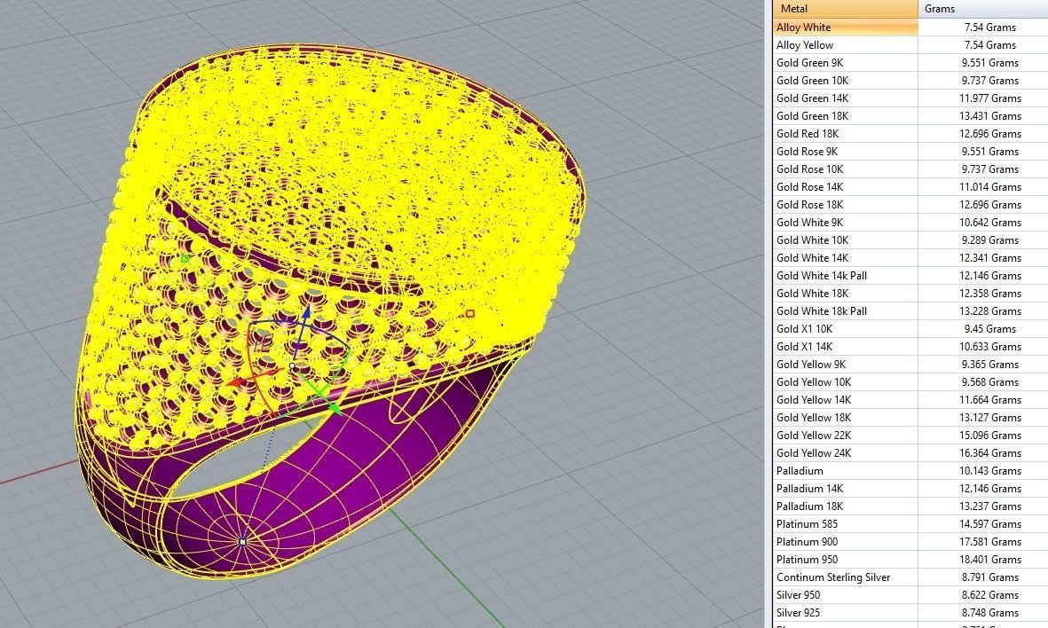 Ring Men Round Diamond Ice Ring 3D print model 3D print model_9