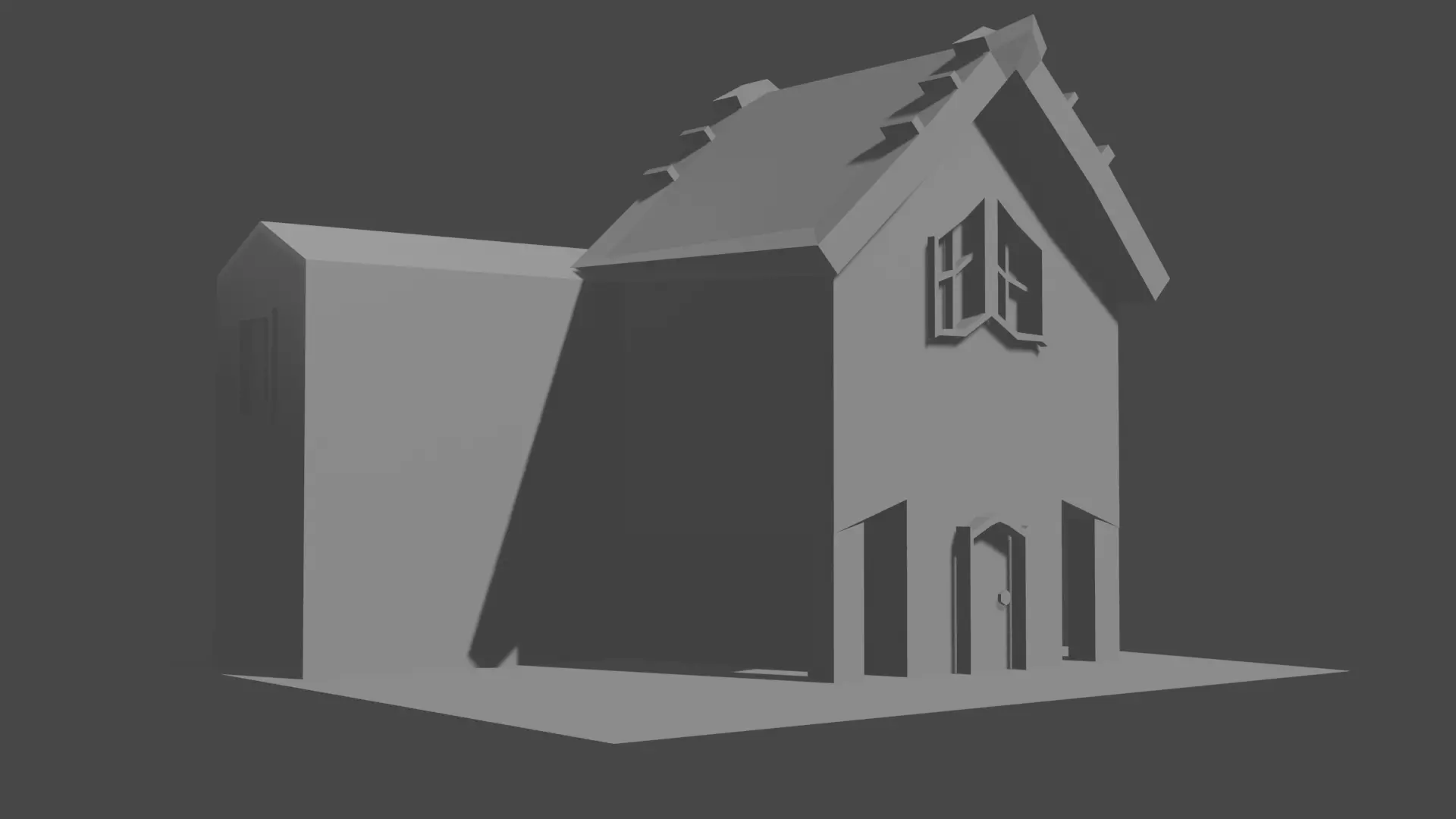 Low Poly House with minimalist Interior Free low-poly 3D model
