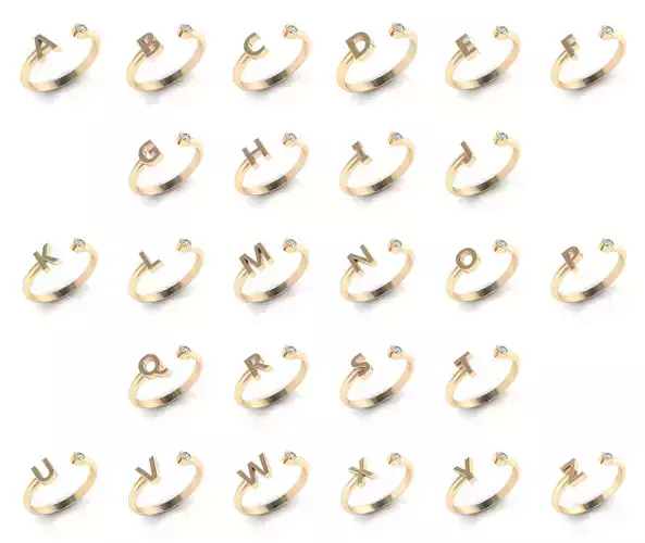 Collection 22 Alphabet ring 