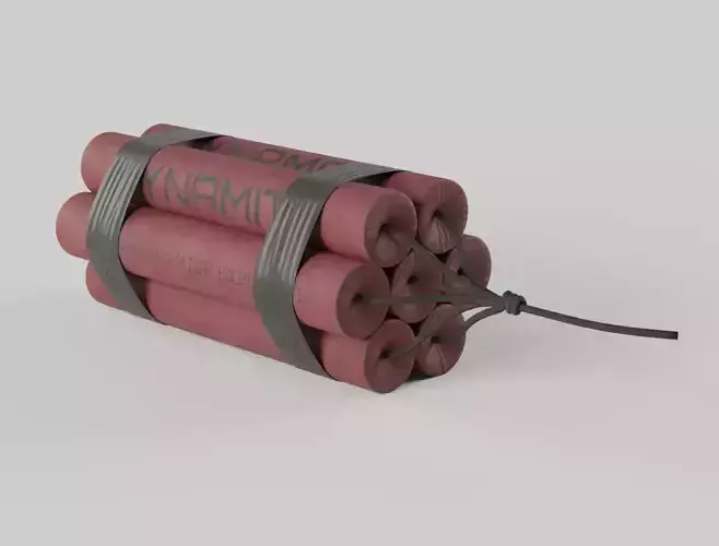 Dynamite Red for Game Ready Low-poly 3D model